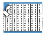 Brady Solid Numbers Miniature Wire Marker Legend 6 - lednings/kabelmärkare (förtryckt) TMM-6-PK