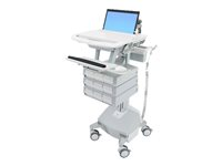 Ergotron StyleView Laptop Cart, LiFe Powered, 9 Drawers vagn - öppen arkitektur - för bärbar dator/tangentbord/mus/streckkodsskanner - TAA-kompatibel SV44-1192-C