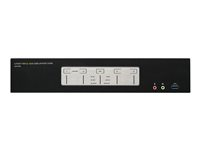 IOGEAR GCS1964 4-Port 4K Triple Monitor DisplayPort KVMP Switch with Cables - omkopplare för tangentbord/video/mus/ljud/USB - 4 portar - TAA-kompatibel GCS1964