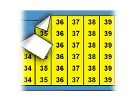 Brady Consecutive Numbers Wire Marker Card Legend 34-66 - lednings/kabelmärkare (förtryckt) WM-34-66-YL-PK