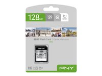 PNY Elite - flash-minneskort - 128 GB - SDXC UHS-I P-SD128U1100EL-GE