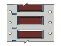 Brady PermaSleeve Wire Marking B-342 - bestrålade etiketter - matt - 250 stk - 21.6 x 50.8 mm 3PS-500-2-BR-S