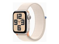 Apple Watch SE (GPS) 2a generation - stjärnljusaluminium - smart klocka med sportögla - starlight - 32 GB MR9W3DH/A