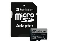 Verbatim PRO - flash-minneskort - 32 GB - microSDHC UHS-I 47041