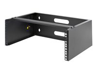 StarTech.com 4U Wall Mount Rack, 19" Wall Mount Network Rack, 13.78 inch Deep (Low Profile), Wall Mounting Patch Panel Bracket for Network Switches, IT Equipment, 44lb (20kg) Capacity - Network Equipment Rack (WALLMOUNT4) - monteringsfäste för nätverksenhet - 4U - 19" WALLMOUNT4