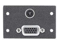 Extron Mini Architectural Adapter Plate One 15-pin HD Female to Female Gender Changer, One 3.5 mm Stereo Mini Jack to Solder Cups - modulkontaktplatta med insnäppsfästen 70-433-12