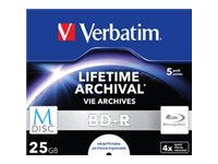 Verbatim M-Disc - BD-R x 5 - 25 GB - lagringsmedier 43823