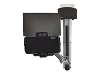 Ergotron StyleView Sit-Stand Combo System monteringssats - för LCD-skärm/tangentbord/mus/streckkodsläsare/processor - liten CPU-hållare - polerat aluminium 45-273-026