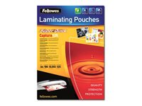 Fellowes Laminating Pouches SuperQuick Capture 125 micron - 100-pack - glättat - A4 - lamineringsfickor 5440101