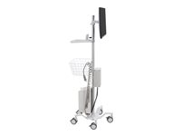 Ergotron StyleView Pole Cart vagn - för LCD-skärm/surfplatta - ljust vit 24-818-211