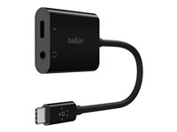 Belkin RockStar USB-C till hörlursuttag/laddningsadapter - ljud/USB - 19.6 cm NPA004BTBK
