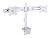 Multibrackets M Workstation Cart Dual Arm DT ställ - justerbar arm - för 2 LCD-bildskärmar - svart, silver 7350073734665