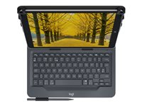 Logitech Universal Folio for 9-10 inch Tablets - tangentbord och foliefodral - Nordisk Inmatningsenhet 920-008340