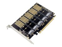 MicroConnect - gränssnittsadapter - M.2 Card / SATA 6Gb/s - PCIe 3.1 x16 MC-PCIE-JMB585