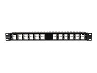 TRENDnet TC-KP24SA - patch-panel - 1U - 19" - blank angled keystone shielded - TAA-kompatibel TC-KP24SA