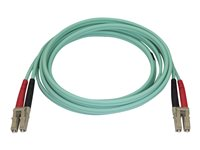 StarTech.com Aqua OM4 Duplex Multimode Fiber - 2m / 6 ft - 100 Gb - 50/125 - OM4 Fiber - LC to LC Fiber Patch Cable (450FBLCLC2) - nätverkskabel - 2 m - havsblå 450FBLCLC2