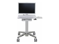 Ergotron StyleView Lean WOW SV10 vagn - lätt - för LCD-skärm/tangentbord/mus - vit, aluminium SV10-1300-0