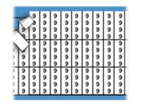 Brady Solid Numbers Miniature Wire Marker Card Legend 9 - lednings/kabelmärkare (förtryckt) TMM-9-PK