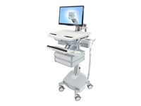 Ergotron StyleView Cart with LCD Arm, LiFe Powered, 2 Drawers vagn - öppen arkitektur - för LCD-skärm/tangentbord/mus/processor/anteckningsbok/streckkodsläsare - TAA-kompatibel SV44-1222-C