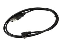 StarTech.com Micro USB-kabel för laddning och synkning M/M - Högervinklad Micro USB - 0,05/0,25 mm² - 1 m - USB-kabel - mikro-USB typ B till USB - 1 m USBAUB1MRA