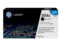 HP 504X - Lång livslängd - svart - original - LaserJet - tonerkassett (CE250X) CE250X