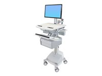 Ergotron StyleView Cart with LCD Pivot, SLA Powered, 1 Tall Drawer vagn - öppen arkitektur - för LCD-skärm/tangentbord/mus/processor/anteckningsbok/streckkodsläsare - TAA-kompatibel SV44-13B1-2