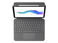 Logitech Folio Touch - tangentbord och foliefodral - med pekdyna - QWERTY - italiensk - oxford-grå Inmatningsenhet 920-009962