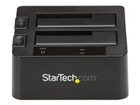 StarTech.com Dual-Bay USB 3.1 to SATA Hard Drive Docking Station, USB 3.1 (10 Gbps) Hard Drive Dock, External 2.53.5 SATA IIIIII, SSDHDD Docking Station, Hot-Swap Hard Drive Bay - Top-Loading - kontrollerkort - USB 3.1 (Gen 2) SDOCK2U313