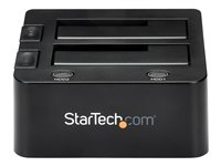 StarTech.com Dual-Bay USB 3.0 to SATA Hard Drive Docking Station, USB Hard Drive Dock, External 2.53.5 SATA IIIIII, SSDHDD Docking Station, Hot-Swap Hard Drive Bay - Top-Loading - kontrollerkort - SATA 6Gb/s - USB 3.0 SDOCK2U33