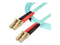 StarTech.com Aqua OM4 Duplex Multimode Fiber - 16 ft / 5m - 100 Gb - 50/125 - OM4 Fiber - LC to LC Fiber Patch Cable (450FBLCLC5) - nätverkskabel - 5 m - havsblå 450FBLCLC5