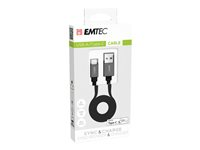 EMTEC T700TCU3 - USB typ C-kabel - 24 pin USB-C till USB - 1.2 m ECCHAT700TCU3