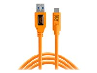 Tether Tools TetherPro - USB typ C-kabel - USB typ A till 24 pin USB-C - 4.6 m CUC3215-ORG