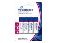 MediaRange batteri - 4 x AA / LR6 - Kolzink MRBAT144