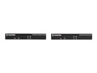 Black Box KVX Series KVM Extender over Fiber - 4K, Single-Head, DisplayPort, USB 2.0 Hub, Serial, Audio, Local Video - sändare och mottagare - förlängare för tangentbord/video/mus/seriell/USB - TAA-kompatibel KVXLCDPF-100-SFPBUN3