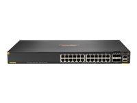 HPE Aruba 6200F 24G Class4 PoE 4SFP+ 370W Switch - switch - max. staplingsavstånd 10 kms - 24 portar - Administrerad - rackmonterbar JL725B#ACE