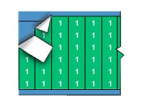 Brady Solid Numbers Wire Marker Card Legend 1 - lednings/kabelmärkare (förtryckt) WM-1-GR-PK