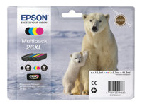 Epson 26XL Multipack - 4-pack - XL - svart, gul, cyan, magenta - original - bläckpatron C13T26364010