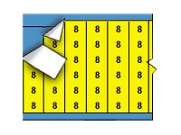 Brady Wire Marker Card 8 - lednings/kabelmärkare (förtryckt) WM-8-YL-PK