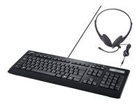 Fujitsu KB950 Phone - tangentbord med headset - med bildskärm - Nordisk Inmatningsenhet S26381-F950-L454