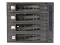 StarTech.com 3.5in Trayless Hot Swap SATA Mobile Rack Backplane - 4 Drive Removable Drive Enclosure (HSB430SATBK) - hållare för lagringsenheter HSB430SATBK