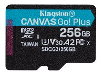 Kingston Canvas Go! Plus - flash-minneskort - 256 GB - mikroSDXC UHS-I SDCG3/256GBSP