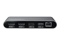 StarTech.com Mini Thunderbolt 3 Dock Dual 4K 6Hz HDMI - Mac/Windows Docking Station - Discontinued, Limited Stock, Replaced by TB3DKM2DPL (TB3DKM2HD) - dockningsstation - USB-C 3.1 / Thunderbolt 3 - 2 x HDMI - 1GbE TB3DKM2HD