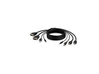 Belkin Secure KVM Combo Cable - video/USB/ljud-kabel - TAA-kompatibel - 3.05 m F1DN2CCBL-DH10T