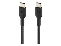 Belkin BoostCharge - USB typ C-kabel - 24 pin USB-C till 24 pin USB-C - 15 cm CAB004BT0MBK