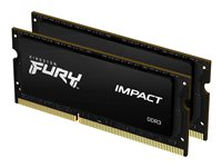 Kingston FURY Impact - DDR3L - sats - 16 GB: 2 x 8 GB - SO DIMM 204-pin - 1866 MHz / PC3L-14900 - ej buffrad KF318LS11IBK2/16