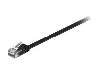 MicroConnect nätverkskabel - 15 m - svart V-UTP615S-FLAT