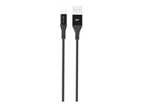 Silicon Power Boost Link Nylon LK30AB - USB-kabel - mikro-USB typ B till USB - 1 m SP1M0ASYLK30AB1K