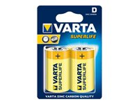 Varta Superlife batteri - 2 x D - Kolzink 2020101412