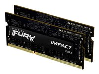 Kingston FURY Impact - DDR3L - sats - 8 GB: 2 x 4 GB - SO DIMM 204-pin - 1600 MHz / PC3L-12800 - ej buffrad KF316LS9IBK2/8