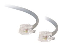 C2G RJ11 6P4C Straight Modular Cable - telefonkabel - 3 m - grå 83865